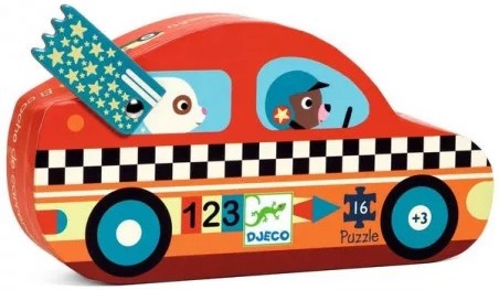 Le bolide Puzzle 16 pièces Djeco